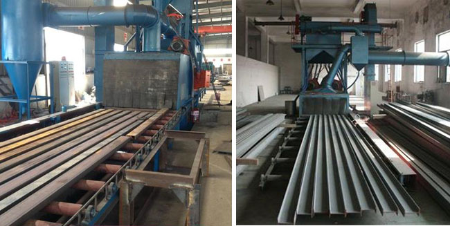 用于鋼結(jié)構(gòu)和槽鋼表面除銹的拋丸機(jī)展示圖 用于鋼結(jié)構(gòu)和槽鋼表面除銹的拋丸機(jī)展示圖