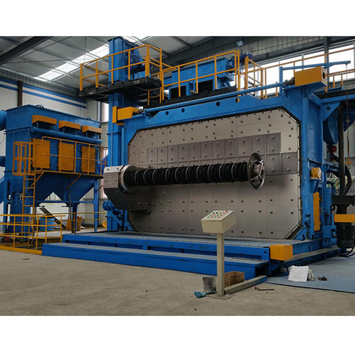 雙工位整卷盤(pán)圓線材拋丸機(jī)